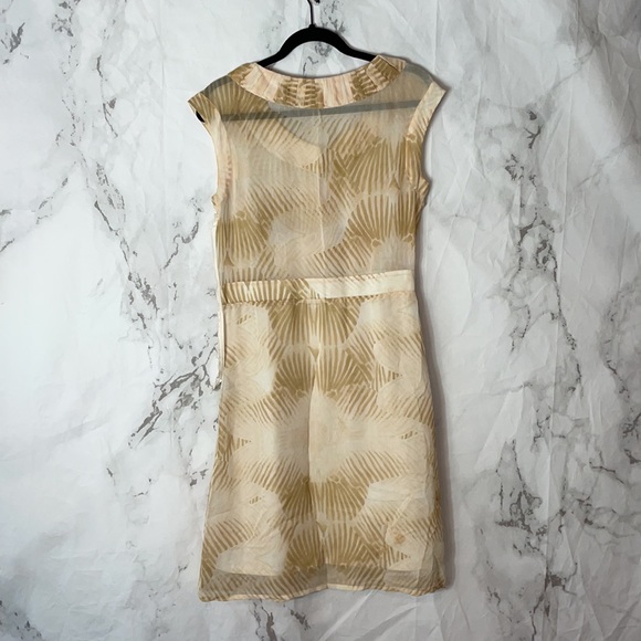 Allegra Hicks ruffled collar palm print sheer T9 - Picture 2 of 5